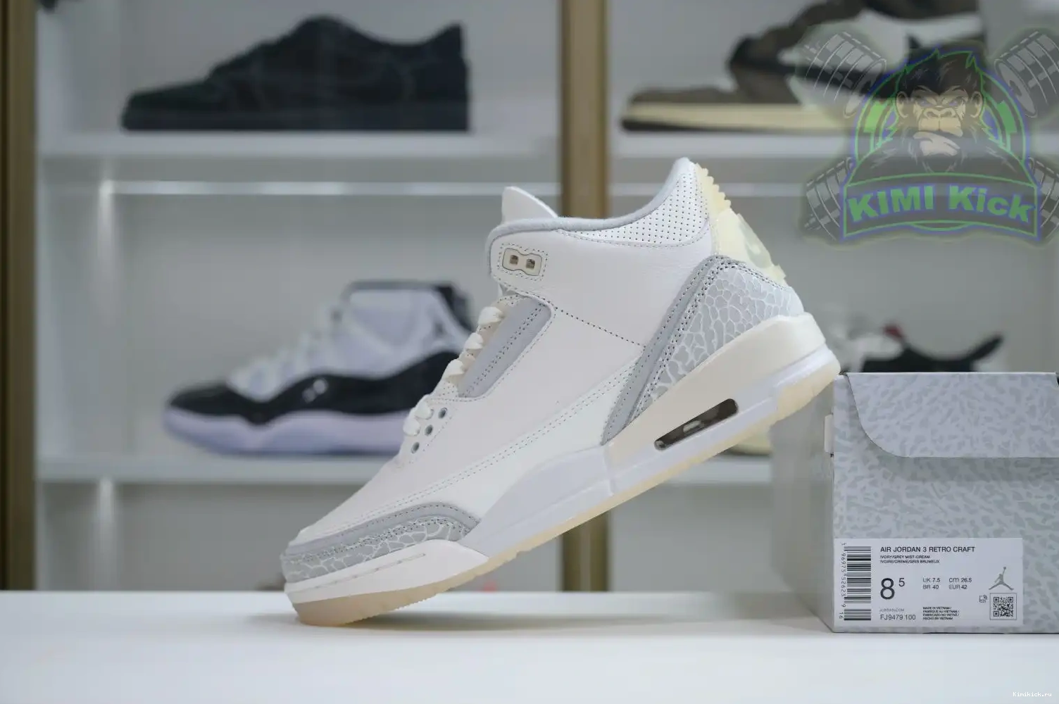 Air Jordan 3 Kimikick Craft“Ivory” 0605